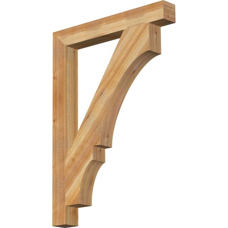 Ekena Millwork Balboa Block Rough Sawn Bracket, Western Red Cedar, 4"W x 32"D x 44"H BKT04X32X44BOA05RWR